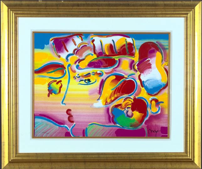 Appraisal: Peter Max American b Profile serio-lithograph - x - signed