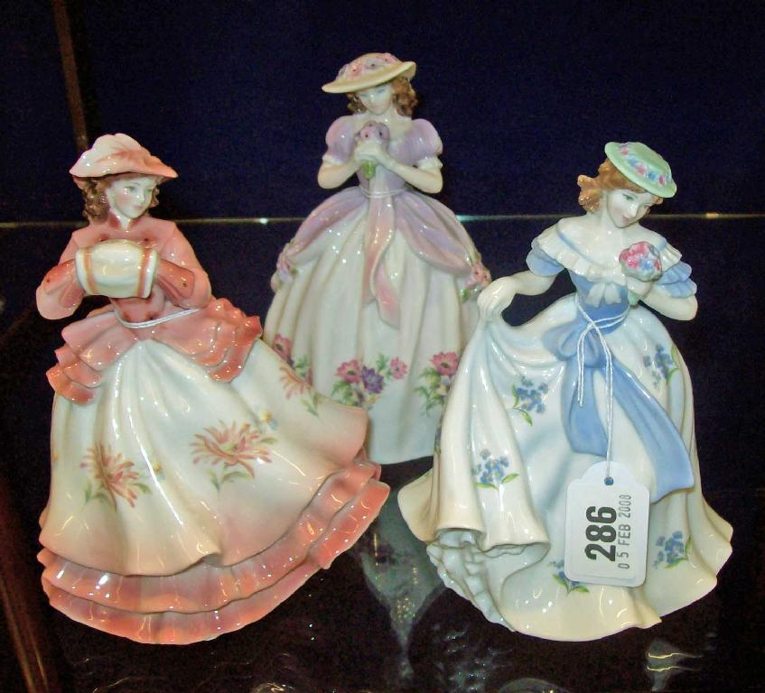 Appraisal: Three Royal Worcester figures Sweet Forget-Me-Not Sweet Anemone and Sweet