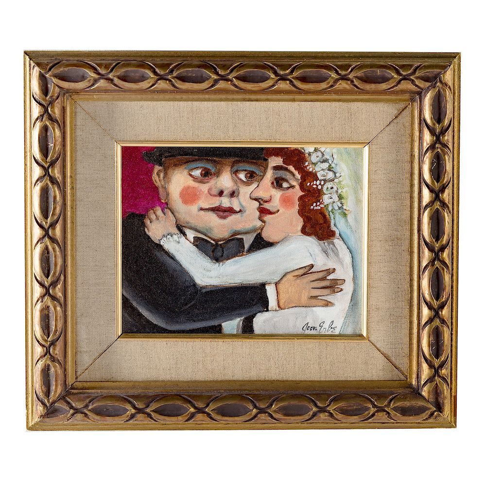 Appraisal: Joan Erbe Wedding Day oil on canvas American b Signed