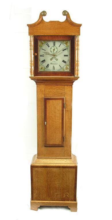 Appraisal: A hour oak longcase clock