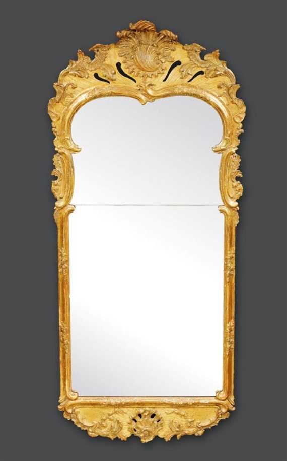 Appraisal: PIERCED AND CARVED MIRROR Louis XV German th century With