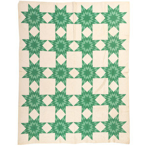 Appraisal: A Shower of Stars Ship's Wheel Quilt American Circa x