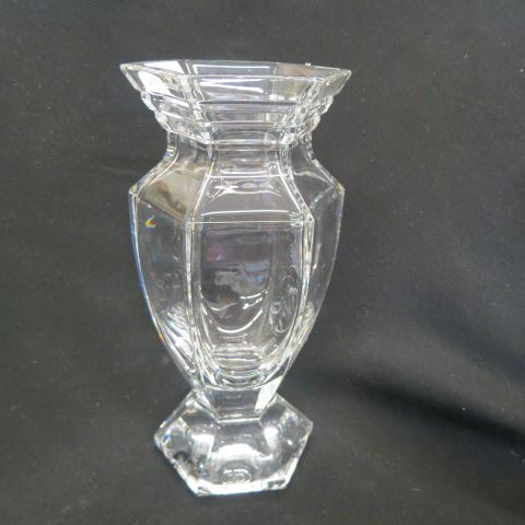 Appraisal: Waterford Cut Crystal Vase panel step cut design signed excellent