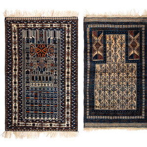 Appraisal: Two Persian Wool Rugs th Century Larger feet inches x