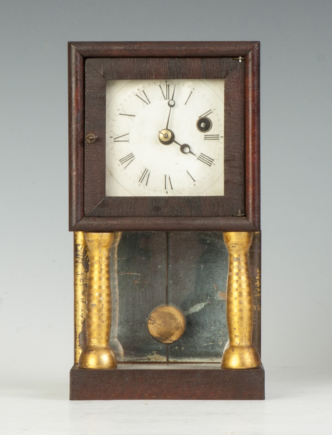 Appraisal: Rare S B Terry Miniature Empire Clock Mahogany case original