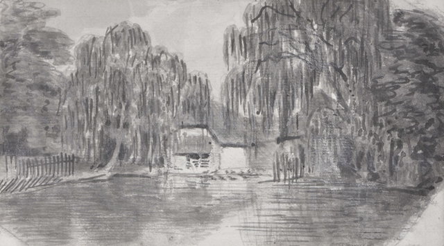 Appraisal: DR WILLIAM CROTCH - Iffley Mill pencil pen and grey