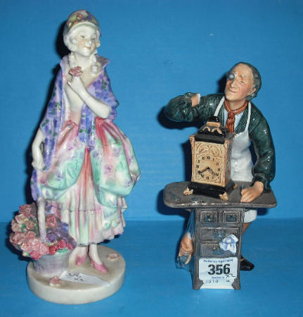 Appraisal: Royal Doulton Figures Phyllis HN badly cracked and The Clockmaker