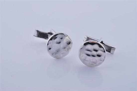 Appraisal: A PAIR OF CUFFLINKS IN STERLING SILVER