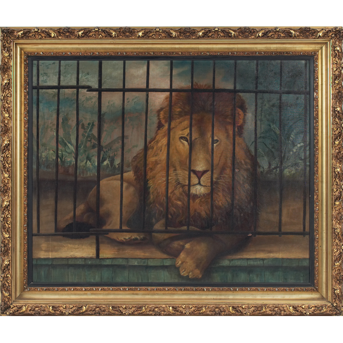 Appraisal: Artist Unknown Italian early th century ''Lion '' c oil