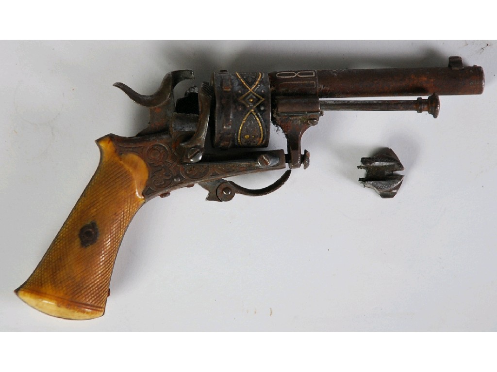 Appraisal: NINETEENTH CENTURY SMALL BORE SIX SHOT POCKET REVOLVER with spring