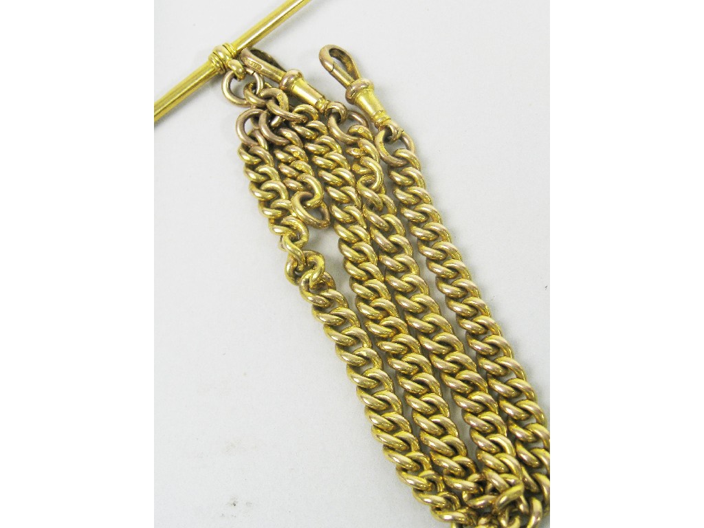 Appraisal: A ct gold chain link Double Albert gms