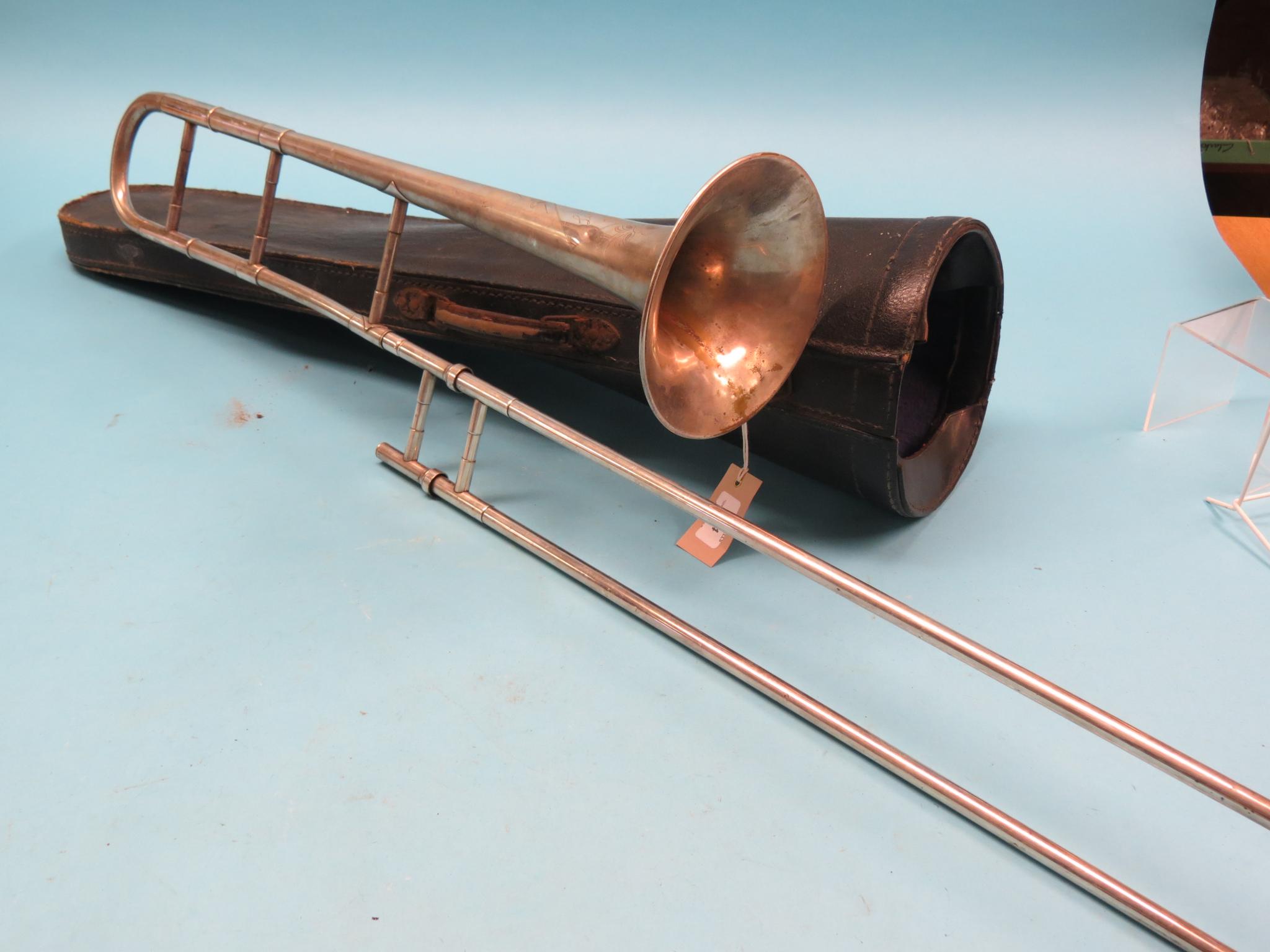 Appraisal: A Lew Davis trombone King Instrument Co Ltd London chrome-plated