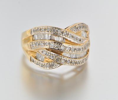 Appraisal: A Gold and Diamond Ring k yellow gold ring with