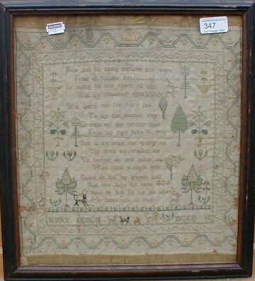 Appraisal: A thC sampler by Mary French aged undated worked in