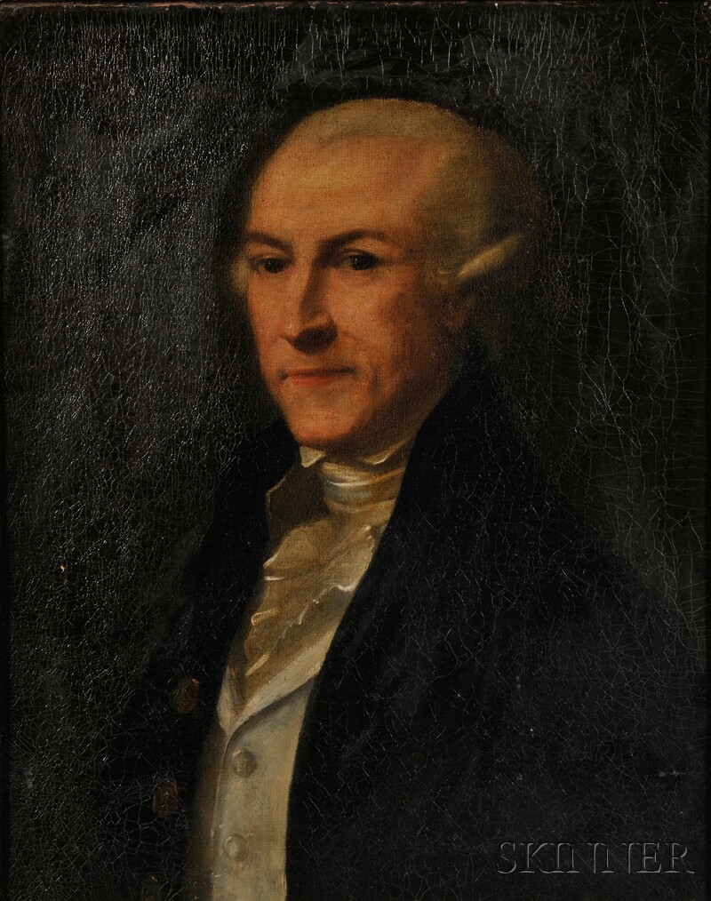 Appraisal: American School th Century Portrait of a Gentleman Unsigned Oil