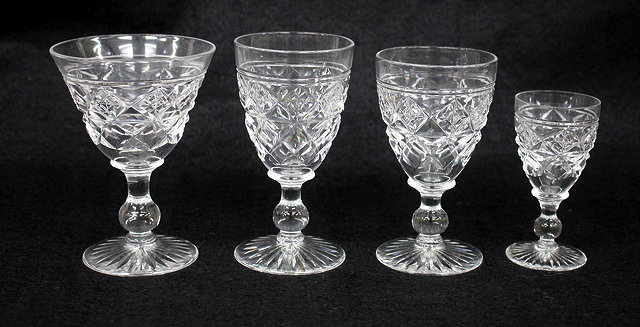 Appraisal: A COLLECTION OF STUART CUT GLASS WINE GLASSES