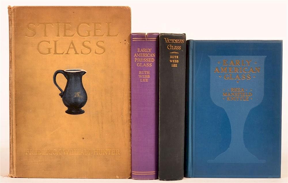 Appraisal: vols Books on Early Glass Hunter Stiegel Glass PA Half