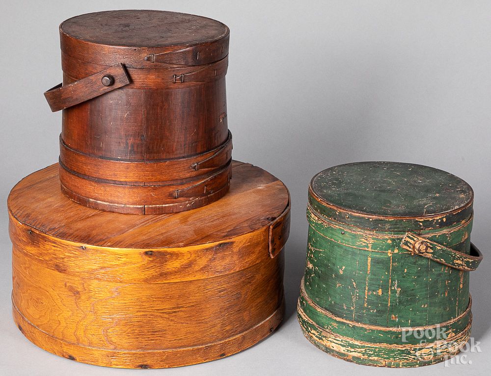 Appraisal: Two firkins th c etc Two firkins th c one