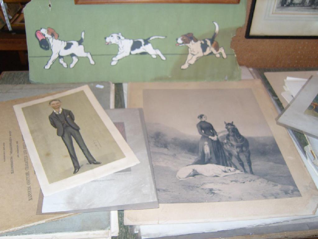 Appraisal: A quantity of unframed th early th century prints including