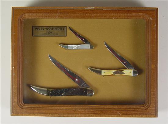 Appraisal: Case Knife Set - Texas Toothpicks Set of three Case