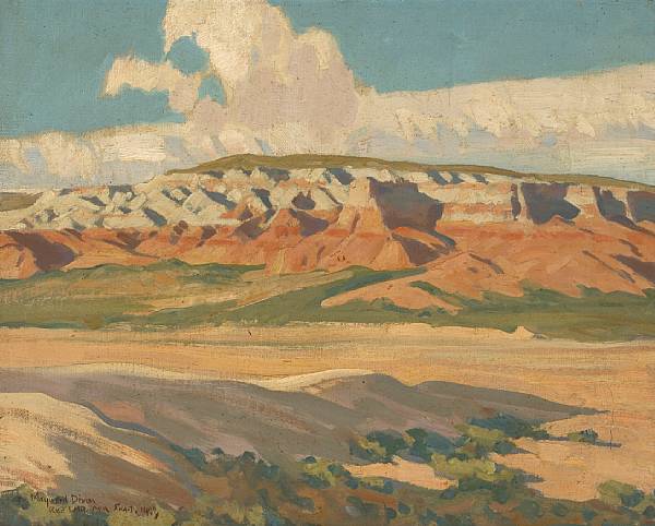 Appraisal: Maynard Dixon - 'Butte at Red Lake Navajo Reservation Arizona'