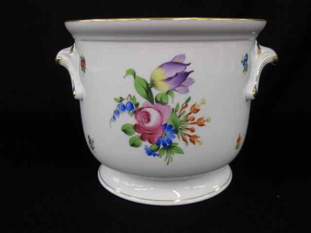 Appraisal: Herend Porcelain Cache Pot or Jardiniere floral sprays '' excellent