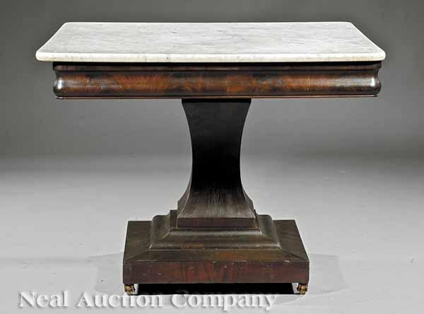 Appraisal: An American Late Classical Mahogany Center Table mid- th c