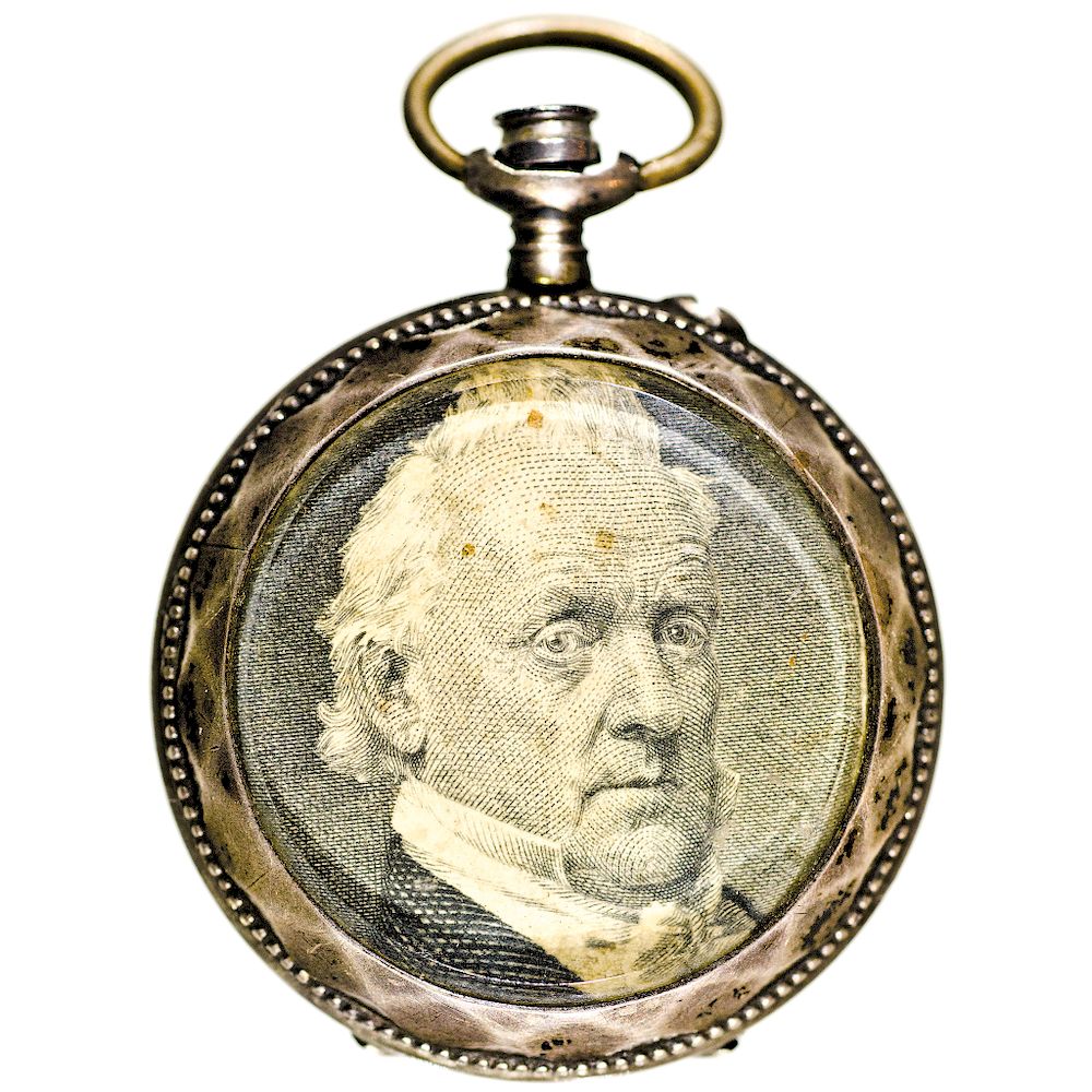 Appraisal: Extremely Rare James Buchanan Lithograph Pocket Watch Style Locket Political