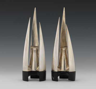 Appraisal: O J Holohan American Contemporary A pair of modern sterling