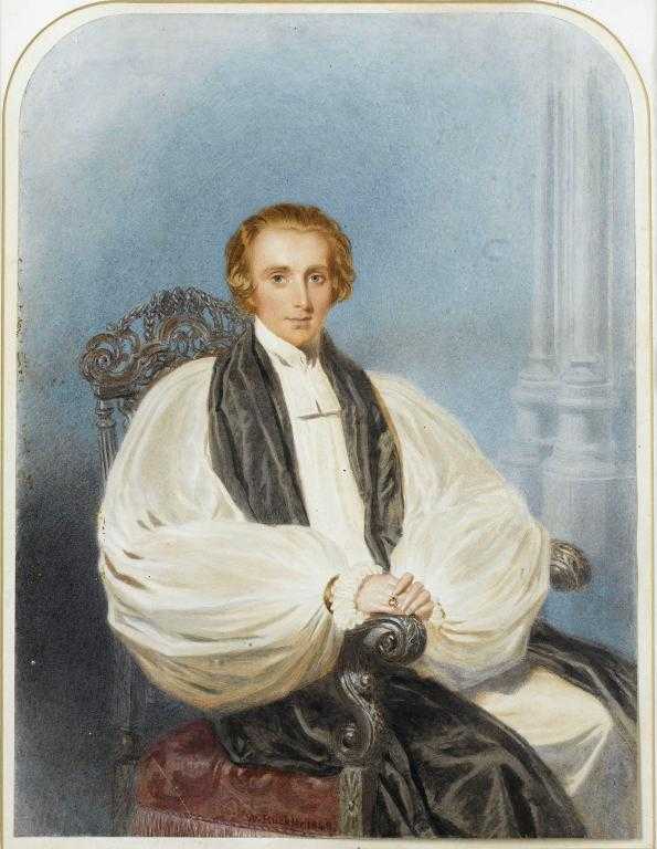 Appraisal: WILLIAM BUTLER - PORTRAIT OF A CLERGYMAN three quarter length