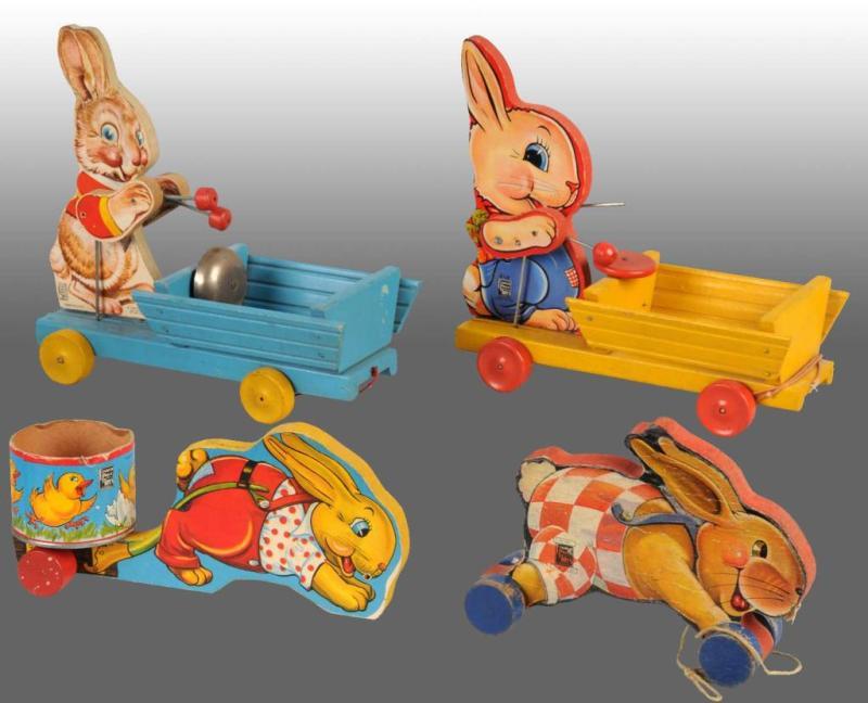 Appraisal: Lot of Fisher Price Rabbit Pull Toys Description American Includes