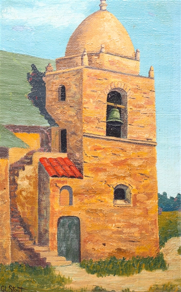 Appraisal: Oil on board Gerald Lester Stout American b Bell Tower