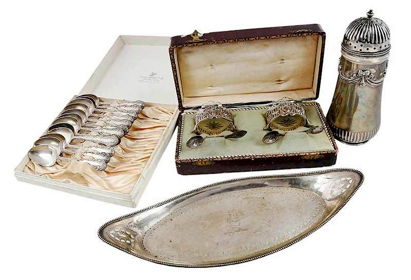 Appraisal: Silver Table Items set of twelve Towle teaspoons English silver