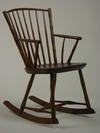 Appraisal: ROCKING CHAIR - th C Windsor rocking arm chair seven