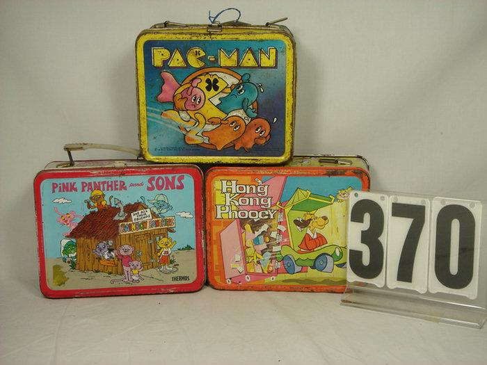 Appraisal: Three vintage lunch boxes Pink Panther and sons no thermos