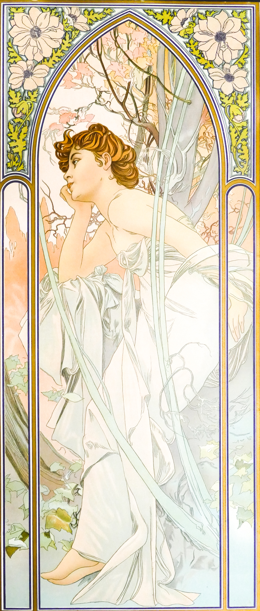 Appraisal: Alphonse Mucha - Czech 'Reverie Du Soir' Lithograph 'Evening' from