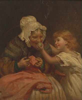 Appraisal: Edwin Thomas Roberts British - Granny Smith Oil on canvas