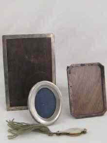 Appraisal: A mixed lot comprising two silver photo frames approx x