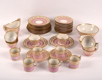 Appraisal: A Flight Barr and Barr tea service of forty-five pieces