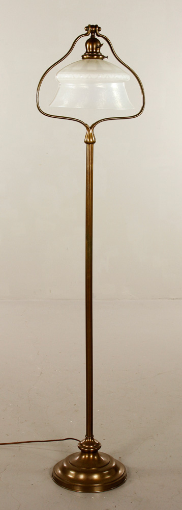 Appraisal: - Handel Harp Floor Lamp Handel harp floor lamp with