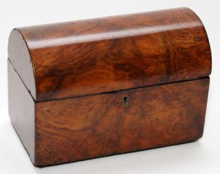 Appraisal: ENGLISH BURLWOOD BOX TH C ENGLISH BURLWOOD BOX TH C