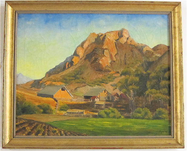 Appraisal: ELGIN OIL ON CANVAS American th century Arid Farm beneath