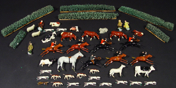 Appraisal: Collection of Britains and other painted lead huntsmen and hounds