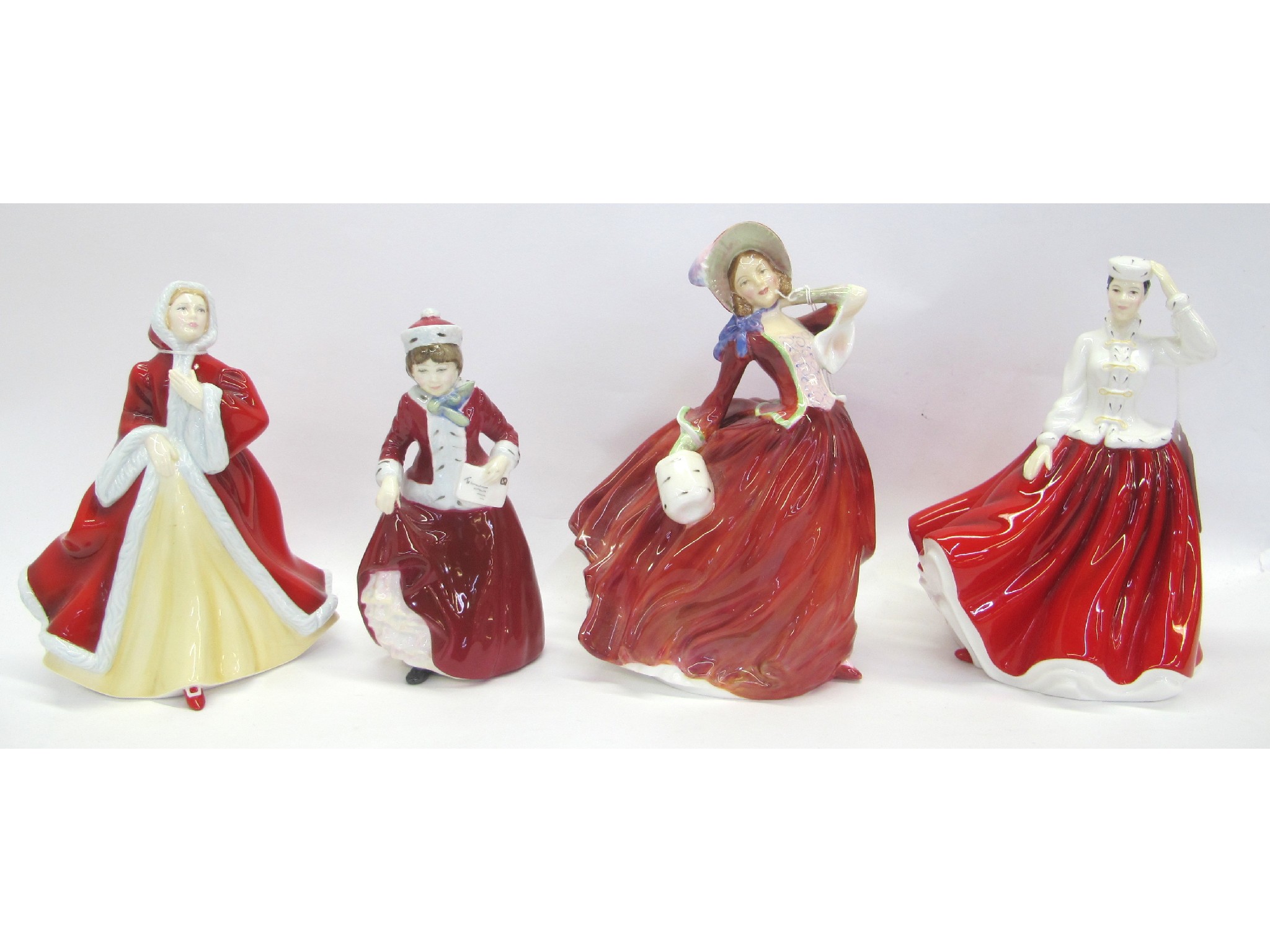 Appraisal: Four Royal Doulton figures comprising Best Wishes Rachel Autumn Breezes