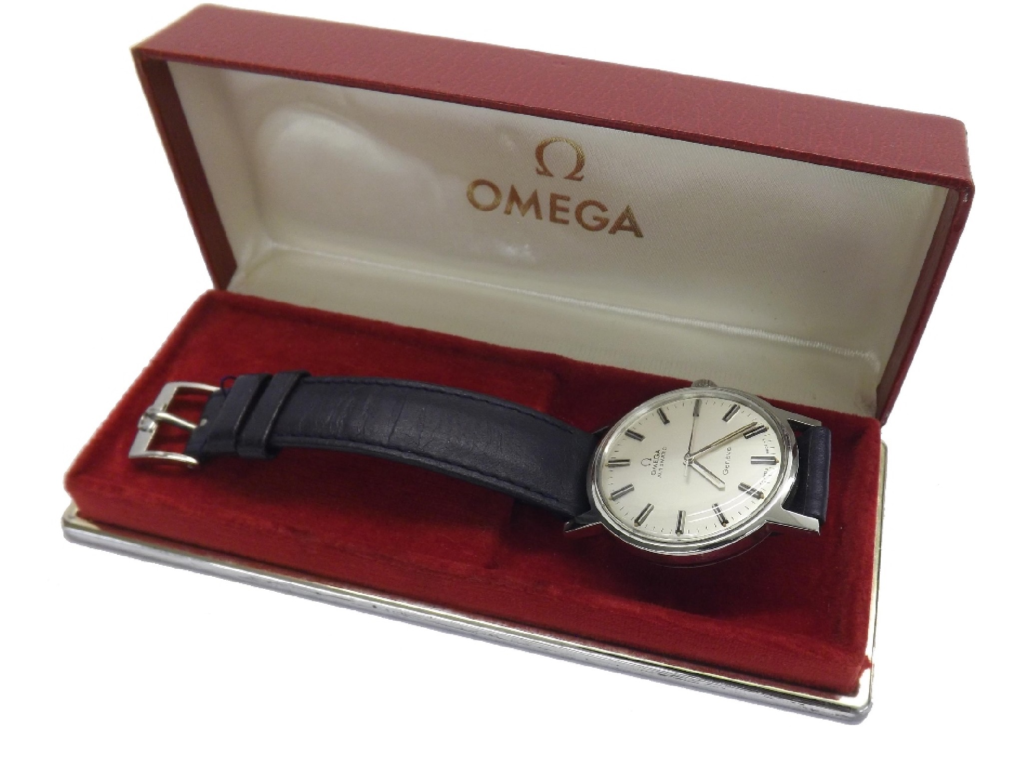 Appraisal: Omega Geneve automatic stainless steel gentleman's wristwatch circa ref the