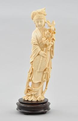 Appraisal: A Chinese Carved Ivory Standing Empress Fine hand carved ivory