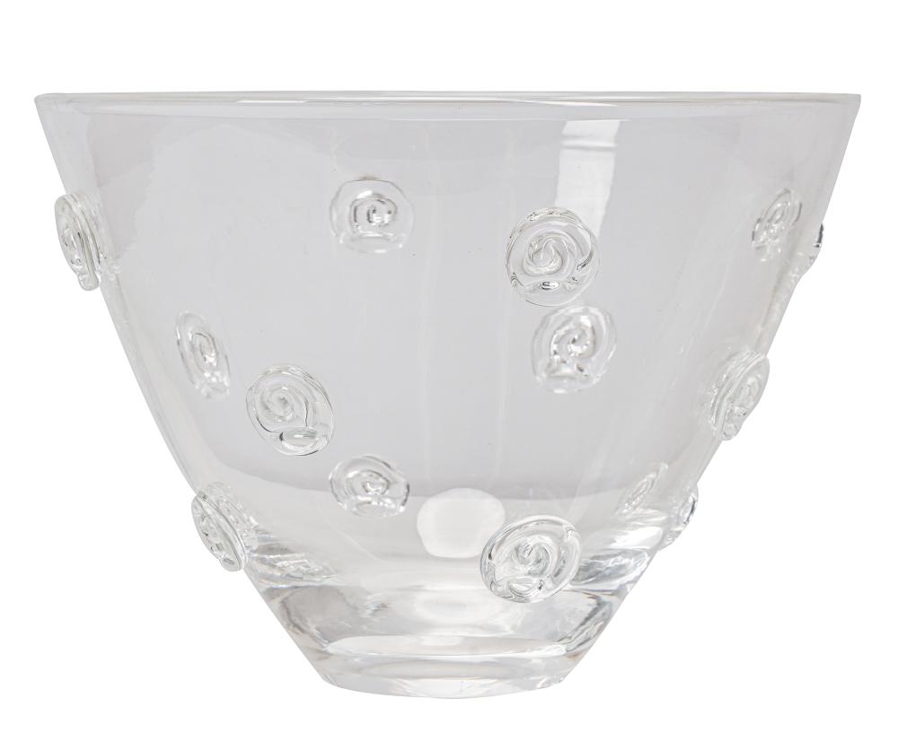 Appraisal: STEUBEN GLASS CENTER BOWLsigned inches diameter inches high Condition