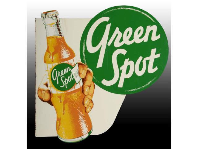 Appraisal: Lot of Green Spot Tin Flange Signs Description s to