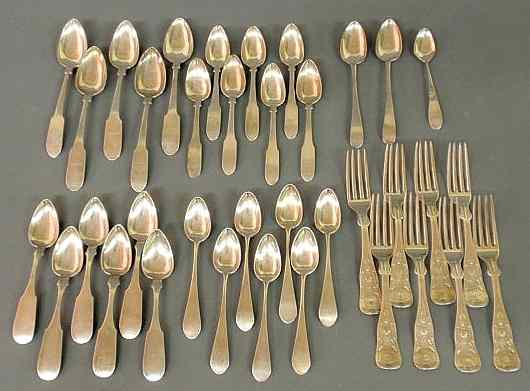 Appraisal: Collection of American coin silver spoons by various makers to