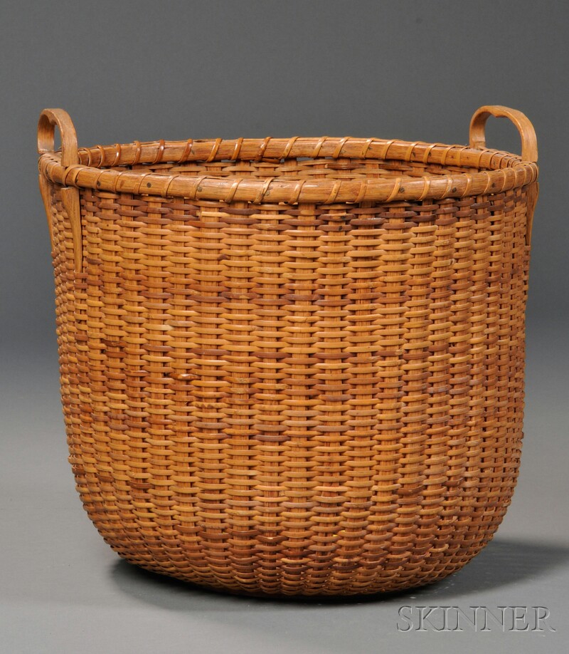 Appraisal: Round Nantucket Basket made by A D Williams Nantucket ac